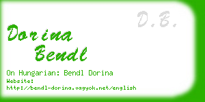 dorina bendl business card